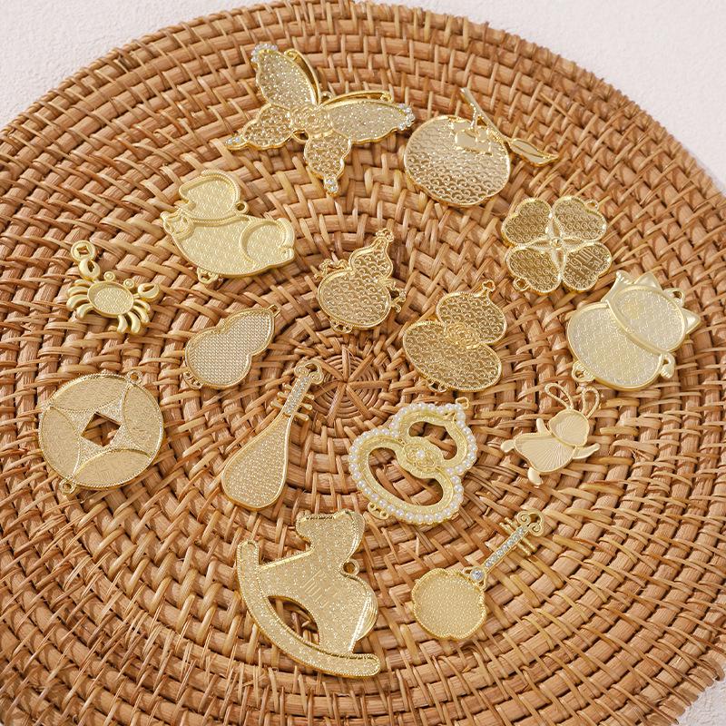 Song Brocade DIY Jewelry & Accessories Set: Necklace, Car Pendant, Earrings, Brooch, Hair Clip, Rope, Handmade Gift Materials.