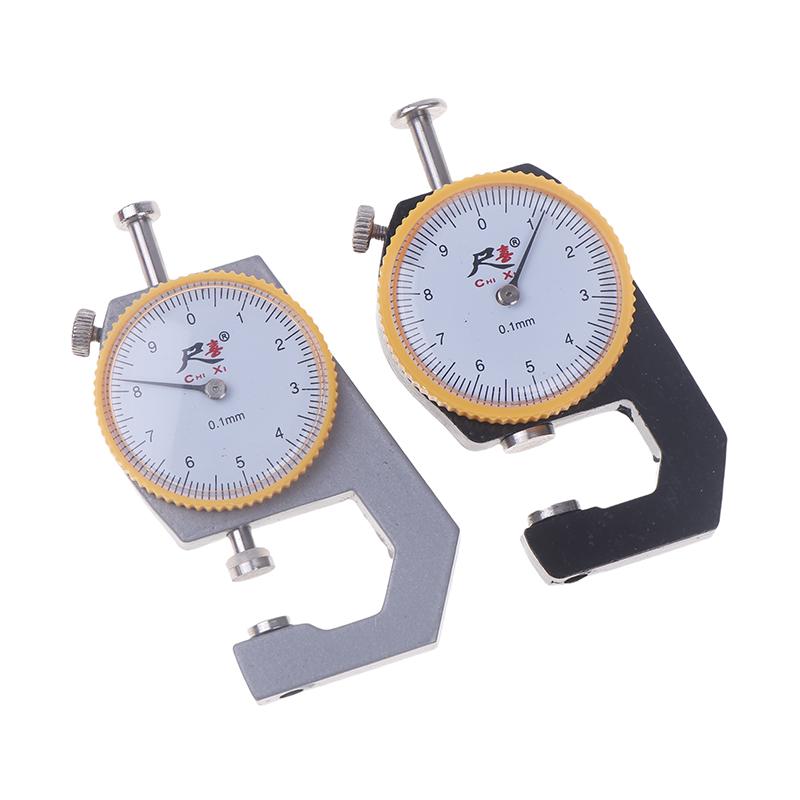 Leather Gauge Thickness 0-10Mm Accuracy 0.1Mm Dial Paper Meter Tester For Hollow Pipe Or Circular Tube Caliper Measuring Tool