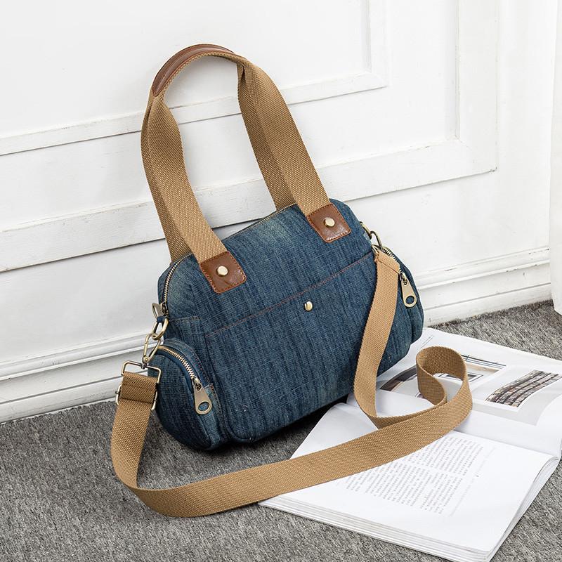 

Luxury Brand Women handbag big Fashion Denim Jeans Female Shoulder Bag Design Women Totes Casual ladies Crossbody Bag blue 33x25x14cm