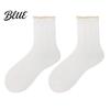 Legere Crew-Socken für Röcke Rüschen Damen Baumwolle Spitzensocken mit Rüschen Weich Atmungsaktiv Vintage-inspiriert Strumpfwaren Knöchel Tägliches Tragen Und Modisch