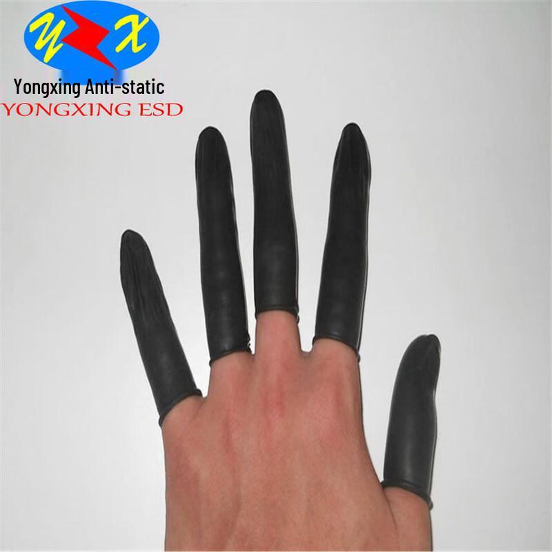 Anti-static Black Latex Finger Cots