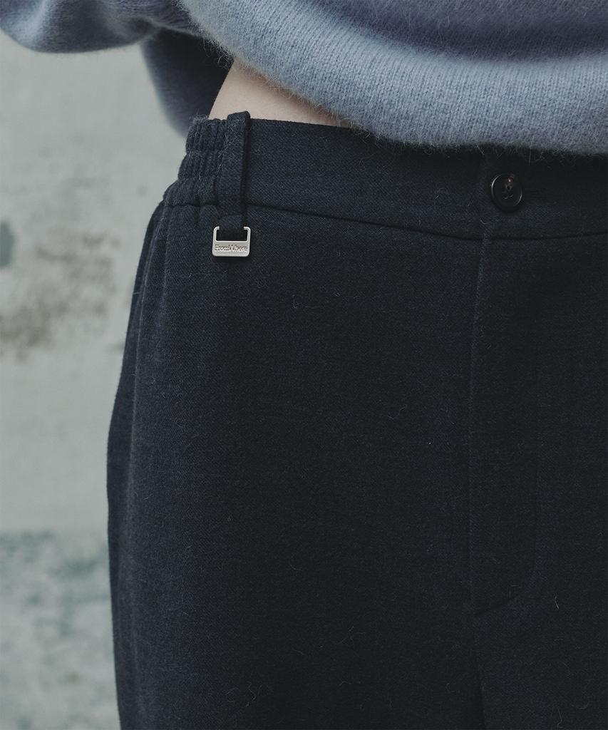 From Wear Winter Wool Elastic Pants_Navy Black