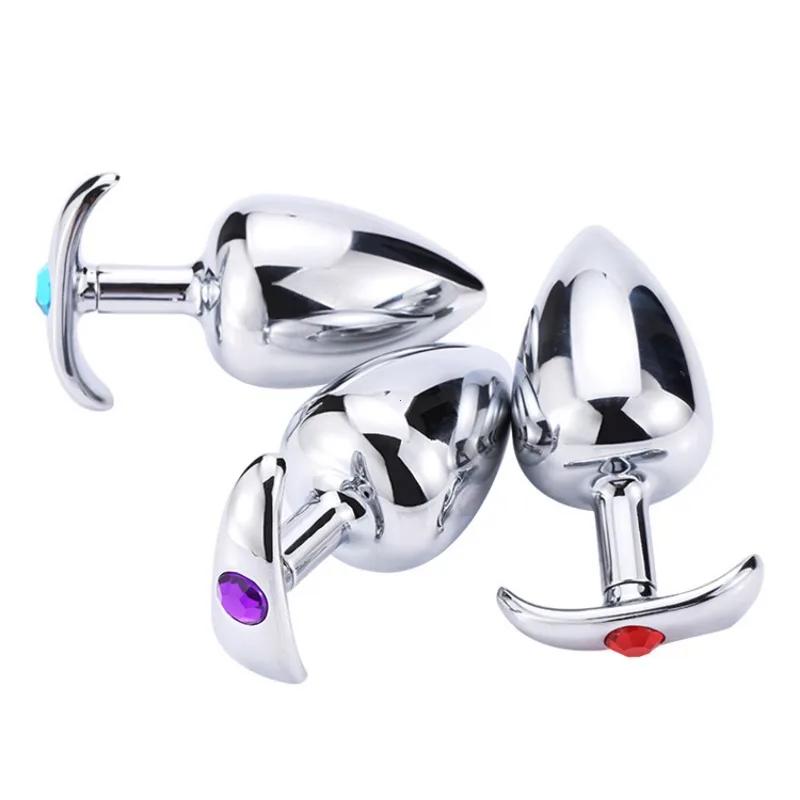 Metall Ankerbasis Outdoor Damen Analplug Paar Adule Spielzeug Edelstahl Mann Buttplug Trainer Erwachsener Sex Anal Masturbator