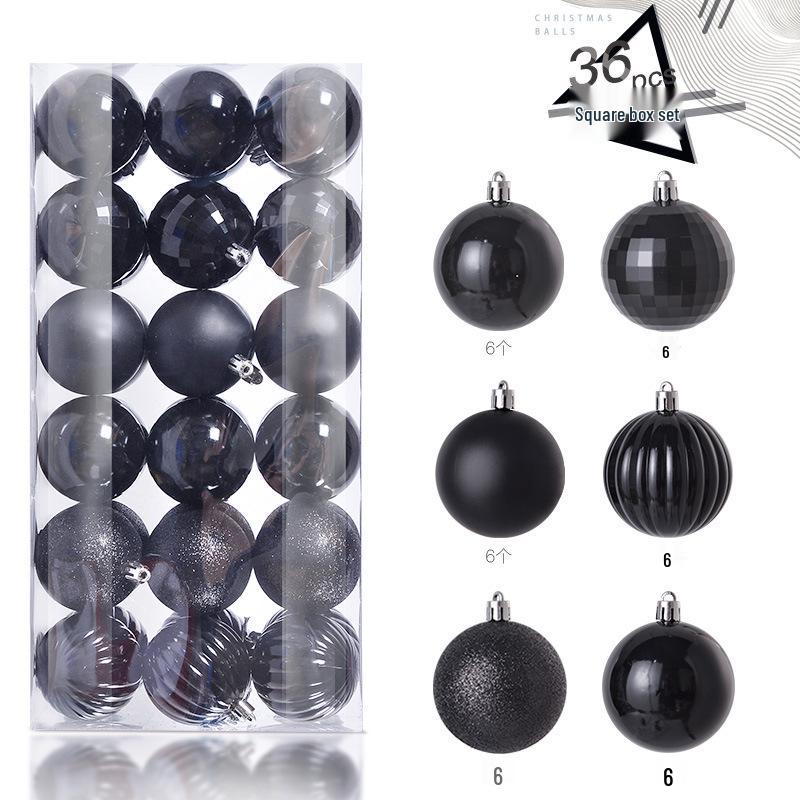 36 Electroplated Plastic Christmas Ball Ornaments for Tree and Window Decoration