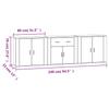 Sideboards 3 pcs Sonoma Oak Wood Based Material