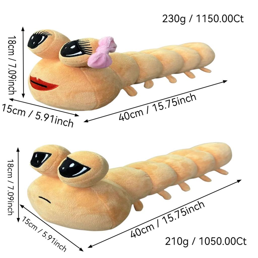 40cm Herr Pou und Frau Pou Plüschtier Mein Haustier Alien Pou Plüsch Kawaii Alien Haustier Puppe Weiches Kissen für Kinder Geburtstags-Weihnachtsgeschenk