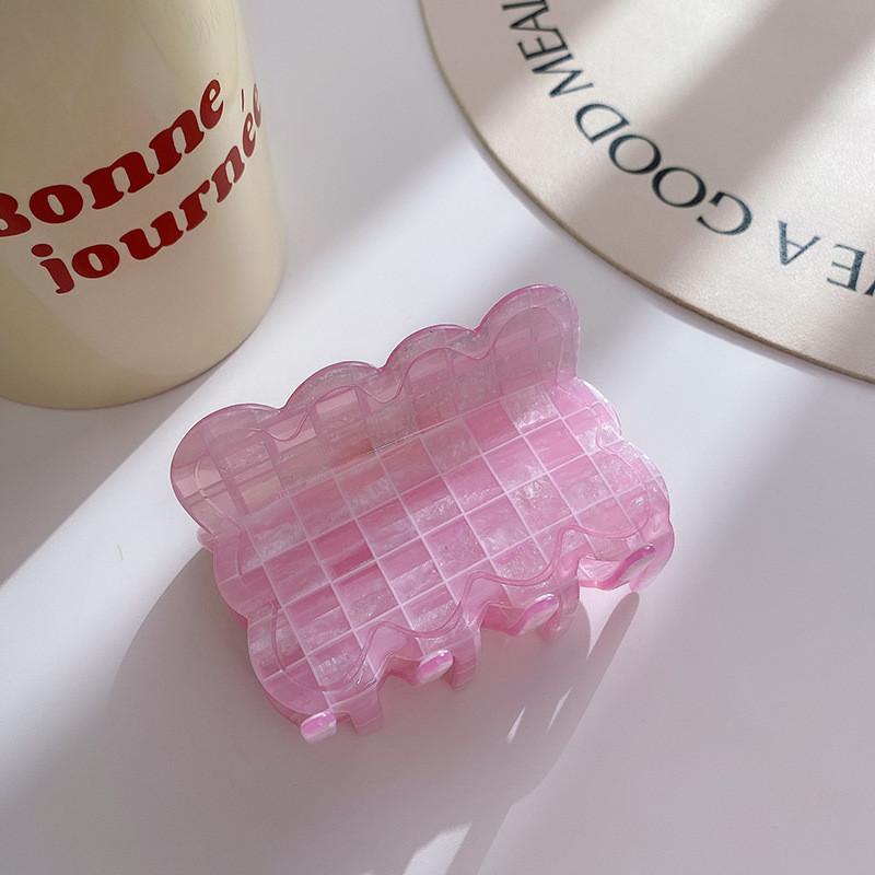 Charming Pink And Purple Acetate Hair Claw Clips For Women Trendy Sweet Design