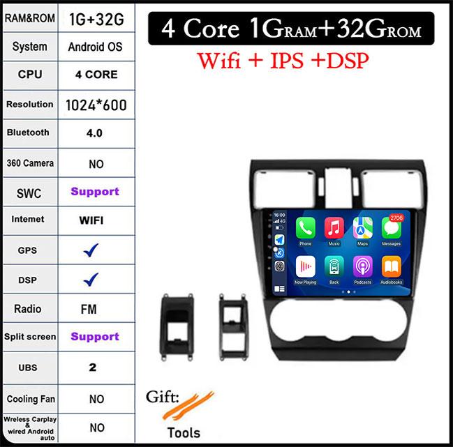 

9 lnch для Subaru Forester 4 SJ 2016 2017 2018 Android 14 автомобильный плеер Авторадио Радио Видео Мультимедиа Carplay GPS навигация