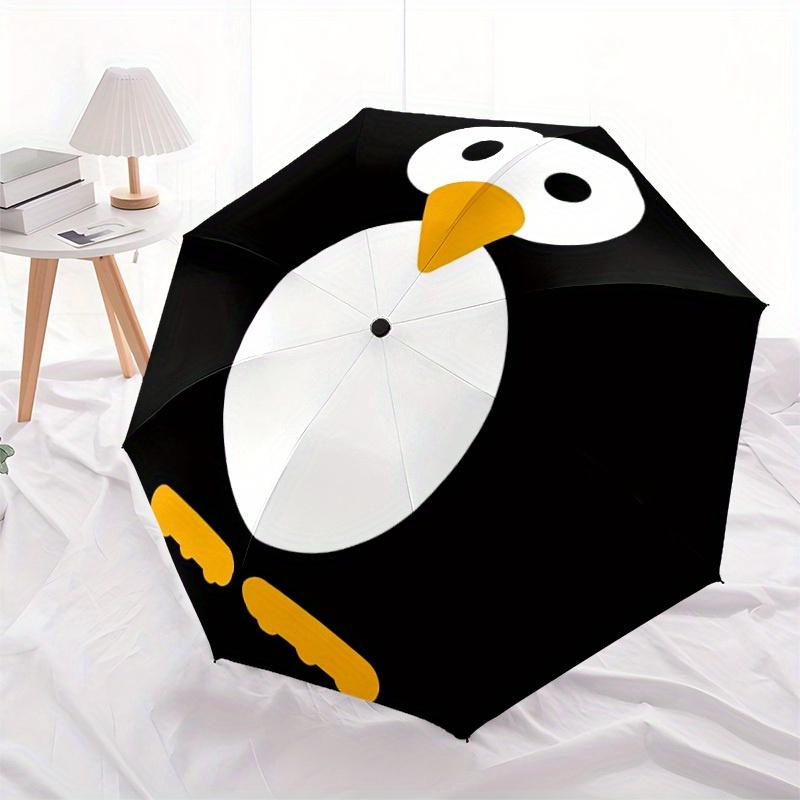 1 Stück Pinguin Automatisches Öffnen/Schließen, Ganzjahres Tragbarer Faltbarer Regenschirm, Reise, Alltag, Formelle Anlässe - Kompakter Luxus Sonnenschirm, Outdoor-Accessoire, D