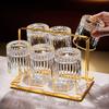 Elegant 150ml Crystal Glass Tumbler Set Whiskey Baijiu Beer 6pcs Modern Home Barware Lead-Free Transparent Or Gold-Trimmed