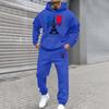 Men'S Stand Up Collar Button Casual Long Sleeved Shirt Long Pants Sports Suit