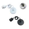 E27 Pendant Light Holder Kit 1m Hanging Wire with iling Socket Vintage Lamp Holder for DIY Chandelier Black White Color Choic