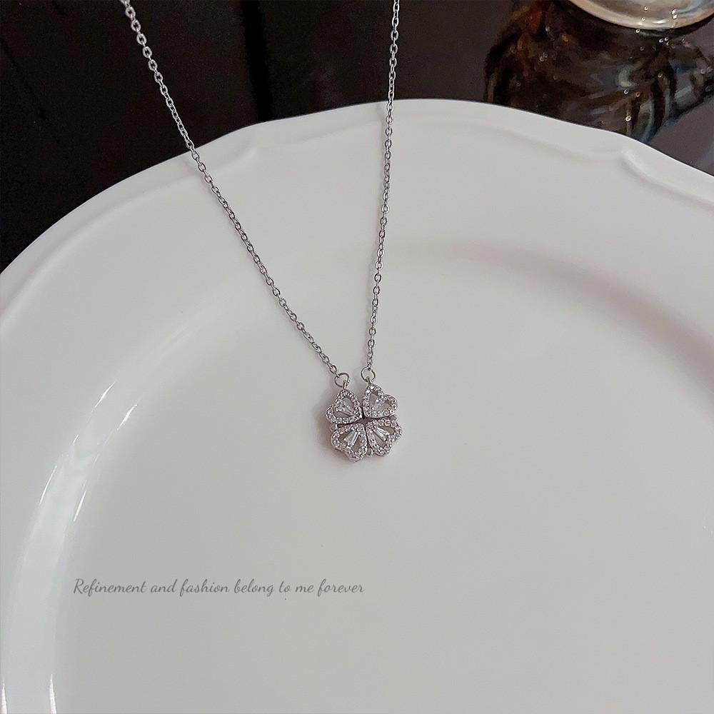 18K Gold Titanium Rhombus Clavicle Chain Necklace - Women’s Trendy Geometric Choker Pendant