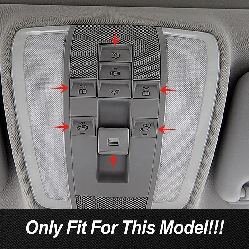Car Roof Sunroof Reading Light Buttons Stickers Decoration For Mercedes Benz GLK C E Class X204 W204 W212 Dome Lamp Cover Trim