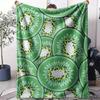 Kiwi Fruit Pattern Throw Soft Flannel AC Blanket Lightweight Summer Nap Throw Cozy  Blanket for Sofa Bed Travel Home