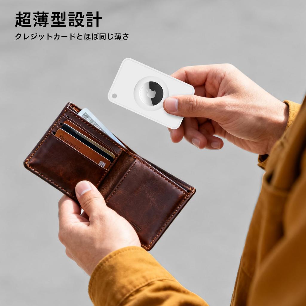 leizhan AirTag Wallet Holder AirTag Card Protector of Compatible with ID and Passport Covers - Ultra-Thin (Set 2) - Wallets, Handbags, Backpacks,