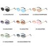 Metal Small Frame Polygonal Women's Sunglasses Fashion Rimless Rhombus Sun Glasses for Female Male Summer Traveling Eyewear