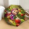 1pc Masha and the Bear Automatic Folding Umbrella, Portable Collapsible Design, Casual Outdoor Accessory L1127084