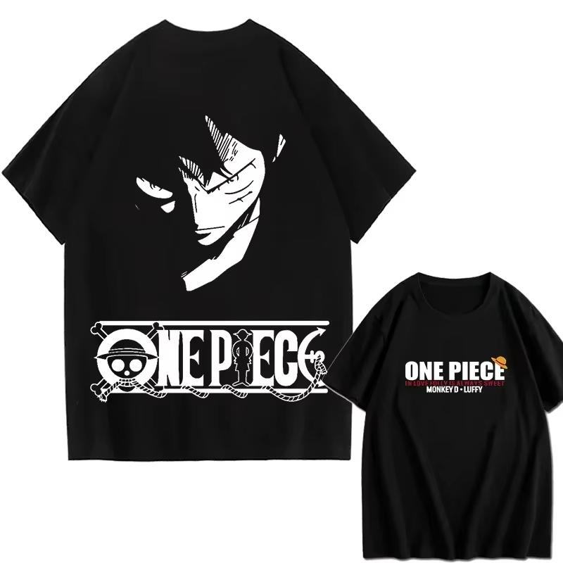 2026 new Fashion pattern Tshirt  Mens  One Piece  Luffy  Level 5  Nika  Cartoon print  Womens shortsleeved Tshirt