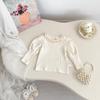 Mädchen Spitzenkragen Langarm Oberteil & Blumen-Outfit Kollektion