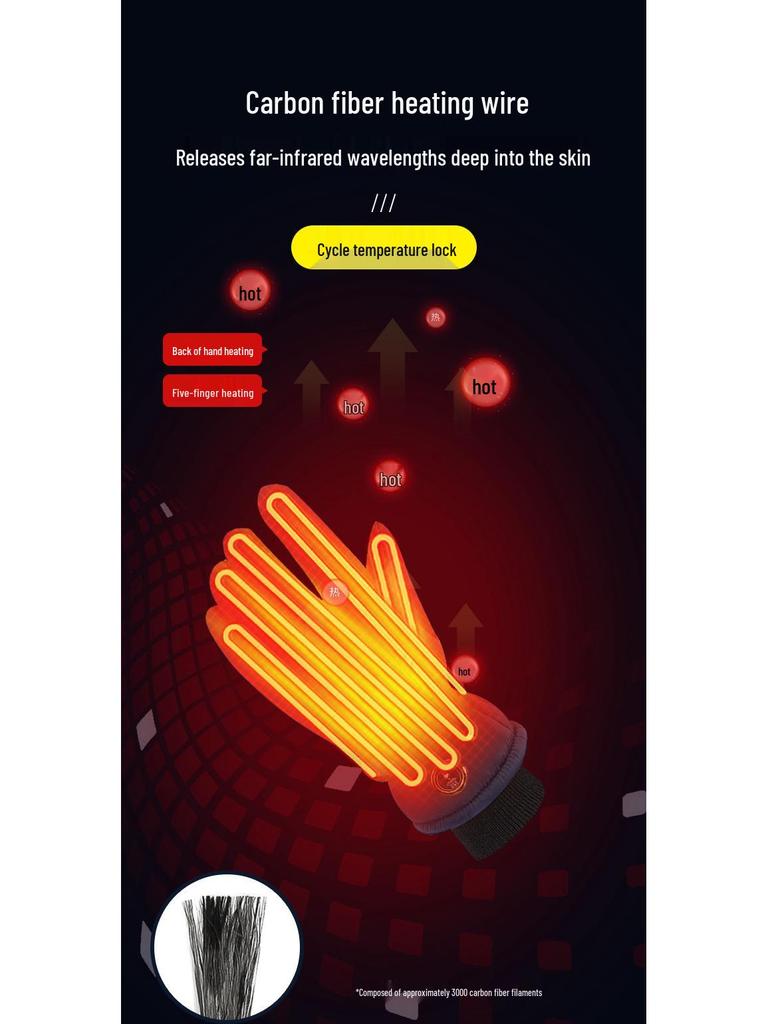 Rechargeable Heated Waterproof Gloves for Men & Women: Ideal for Motorcycling & Winter Activities