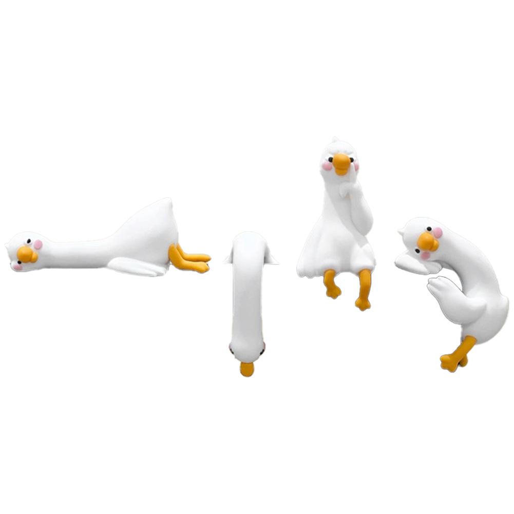 Harz Cartoon Tier Dekor für Schreibtisch Auto Armaturenbrett TV Monitor Geschenkidee Niedliche 3D Entenfigur Mini Harz Enten Ornament Verspielt