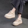 Summer Arrival Women's Roman Sandals Retro Wrinkled High Heel Thick Sole Comfortable Breathable Leather Sandals