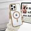 For IPhone 16 Promax Transparent Magnetic Phone Case for Apple 17 Magsafe Anti Drop Protective Case Simple