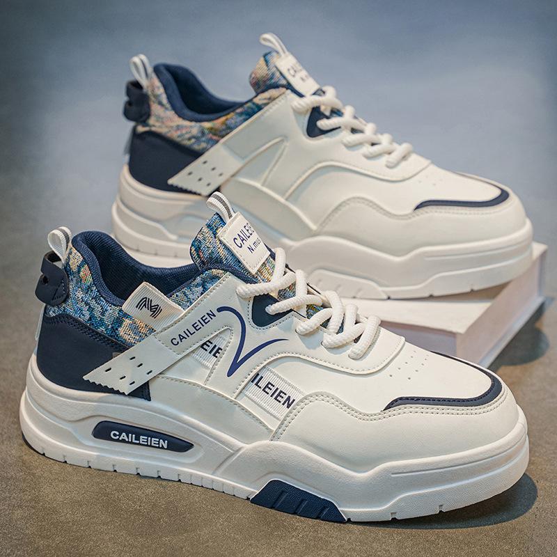 

Popular Student Skateboard Shoes Spring Summer Men Confortable Leather Casual Shoes Fashion Luxury Man Tennis Sneakers Masculino 39 синий