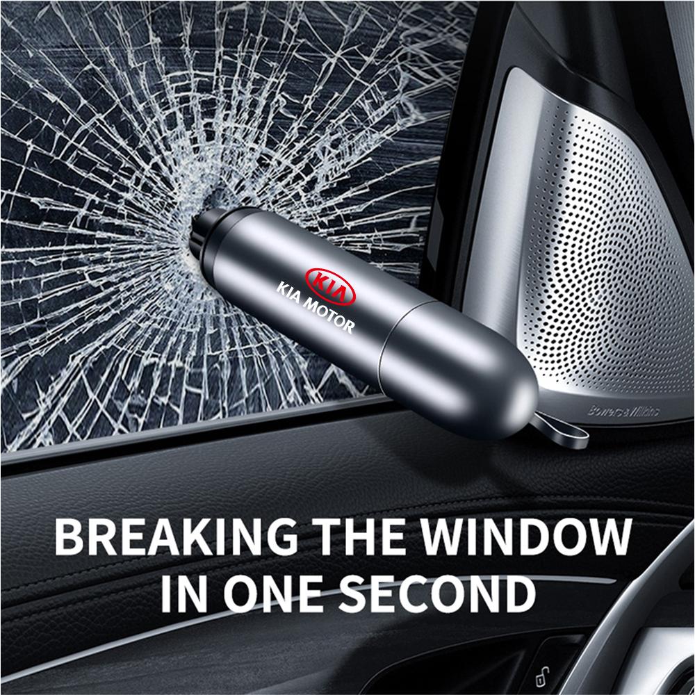 2026 Hot Car Sticker Car Safety Hammer Seat Belt Cutter 2 In 1 Emergency Rescue Tool For KIA KN Rio Ceed Sportage Cerato Soul So