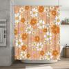 Vintage Mermaid Shower Curtain Bohemian Blue Coral Print Bathroom Decor Tiramisu Floral Design Waterproof Fabric Pink Purple Gre