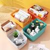 Japanese Style Plastic Storage Box for Clothing, Cosmetics, and Sundries