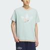 Adidas Originals X Disney Dumbo Sportswear Cartoon Pattern Logo Print Color Block Short Sleeve T-Shirt Unisex Tops Smoke-Green IN1073
