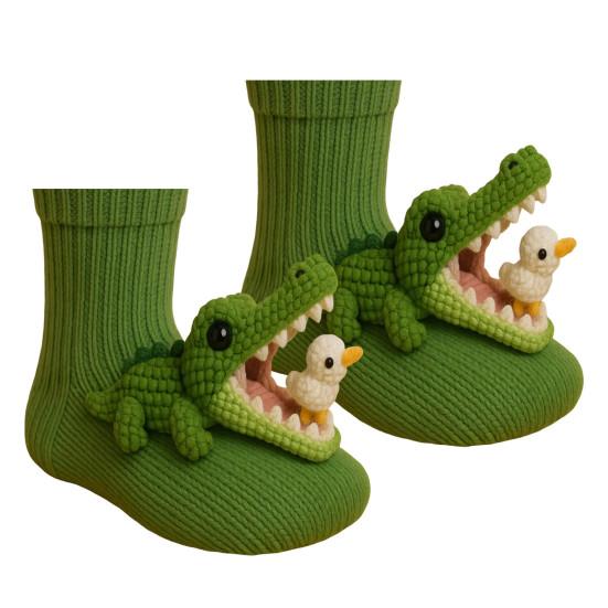 

3D Вязаные Носки с Животными Зимние Теплые Толстые Носки с Сантой Рождественской Елкой Животные Обнимашки Рождественские Подарки для Детей и Взрослых H