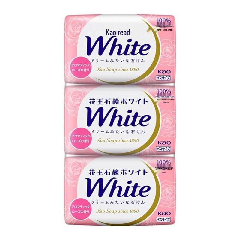 Kao Rose Scented Face & Body Soap 3-Pack