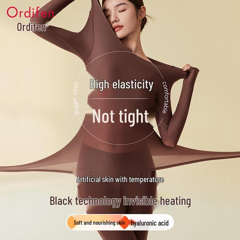 Audifen Women's Hyaluronic Acid Seamless Thermal Underwear Set