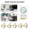 Place Card Holder 24 Pack Unique Metallic Gold Place Cards Table Number Stands Office Stationery Organizer Home Decor