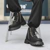 Martin boots men's thick-soled heightening British style winter velvet high-top locomotive tooling short boots 66621-P