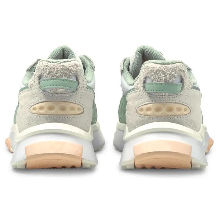 PUMA Wild Rider Prm White Grey Green Women's (Unisex) Training Shoes 381899 01