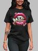 Beautiful Lips And Diamonds Printed Shortsleeved Unisex Unisexs Tshirt Casual Crew Neck Top For Spring Andsummer Novelty Clothing