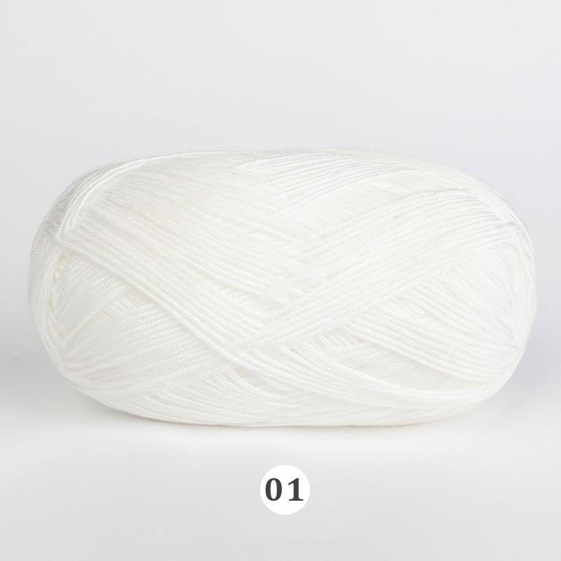 50g/Ball Smooth Hand Woven Yarn Knitted Fabric Natural Bamboo Cotton Crochet Yarn Baby Hand Soft