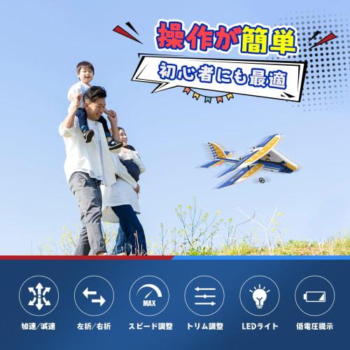 DEERC Radio-Controlled Glider, Fixed-Wing Jet Plane Kit, Under 100g, Perfect for Beginners, Indoor and Outdoor Use, 3 Batteries, 24-Minute Flight Time