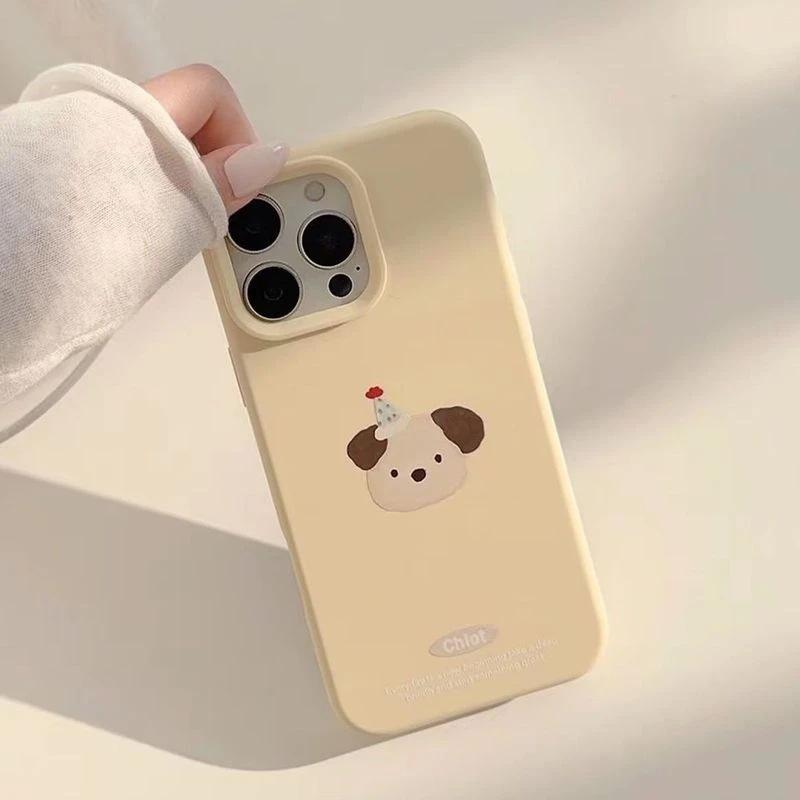 Cute hat West Highland animal avatar for Apple 17Promax mobile phone case IP16 glutinous rice liquid 15 sets