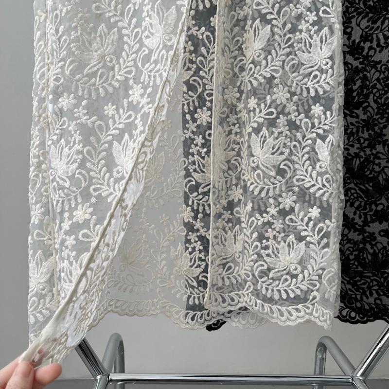 Taochuan Retro-Spitzen-Jacquard-Kleid mit mehrlagigem Kittel für Frühling/Sommer