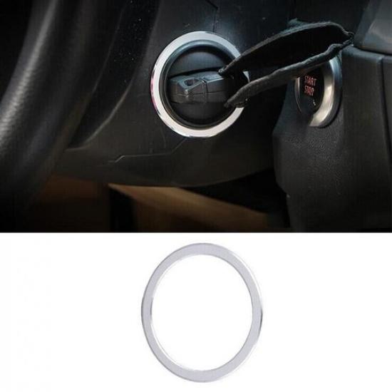 Silver Aluminum Ring Trim For BMW 5 Series 2004-10 Car Engine Start Stop Button