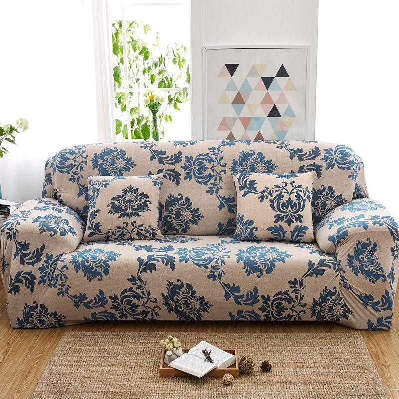 Stylish Flower Leaf Sofa Cover Elastic All-inclusive Protection For Sofas Of Any Size