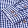 Chemise boutonnée à carreaux Mode homme Tendances vestimentaires 100% Coton Coupe ajustée Chemise Chemises homme Chemise à manches longues pour homme Vêtements rétro