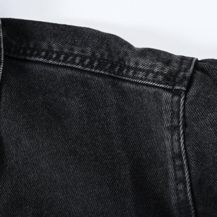 ZIMOXUAN Damen-Frühlings- und Herbst-Neuzugänge, Vintage-Jeansjacke in Blau mit hoher Taille, stilvolle Cowboy-Kurzjacke