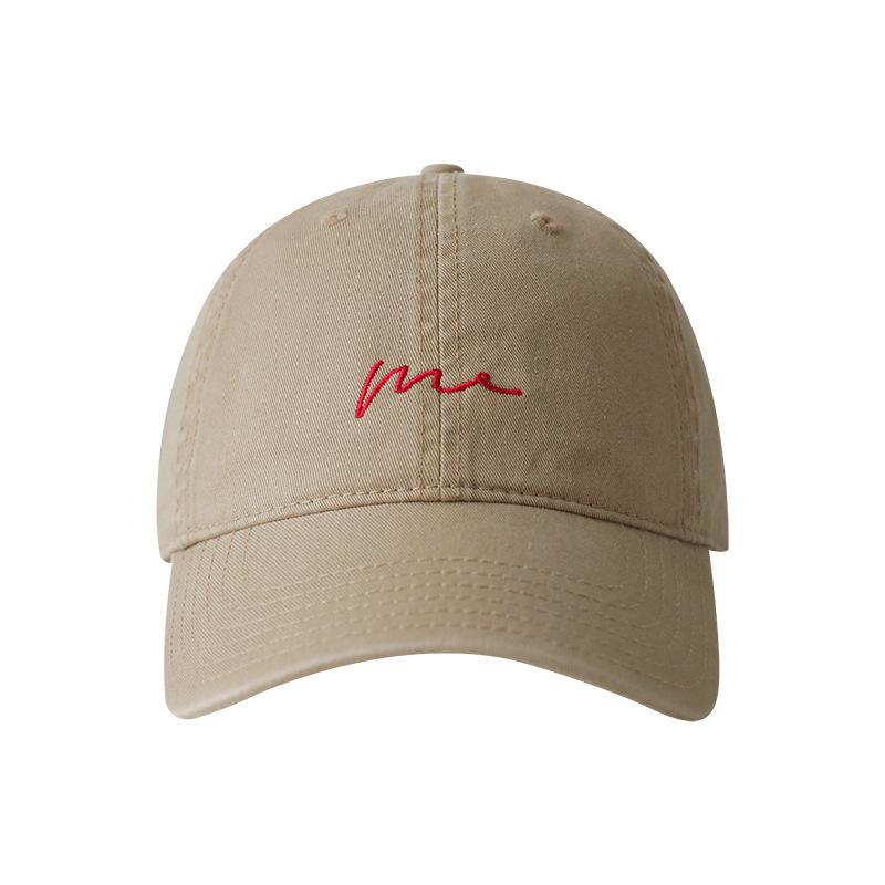 Embroidery lines, new baseball caps, men's and women's Korean simple and versatile face cap version, high-quality hat