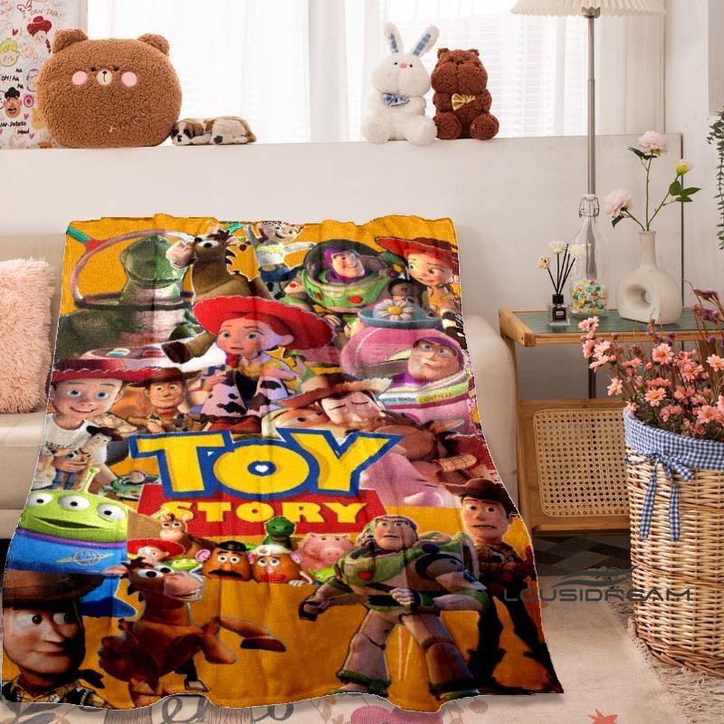 3D Printed Toy Story Cartoon Warm Soft Fluffy Blanket Suitable for Children and Adults, Sofa Bed Blanket Cover, Travel Gi